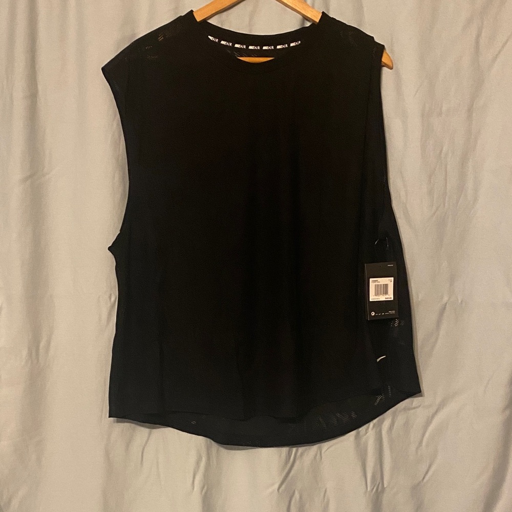 NWT Black Sleeveless Nike Air Dri-fit Perforated Tank Top - Athletic Muscle Tee